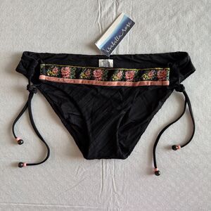 Isabella Rose Women's Black Maui Fit Bikini Bottoms L
